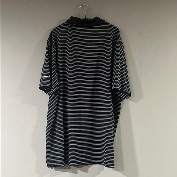 Nike Men's Polo Shirt - Blue and White Stripes - Picture 6 of 6